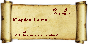 Klepács Laura névjegykártya